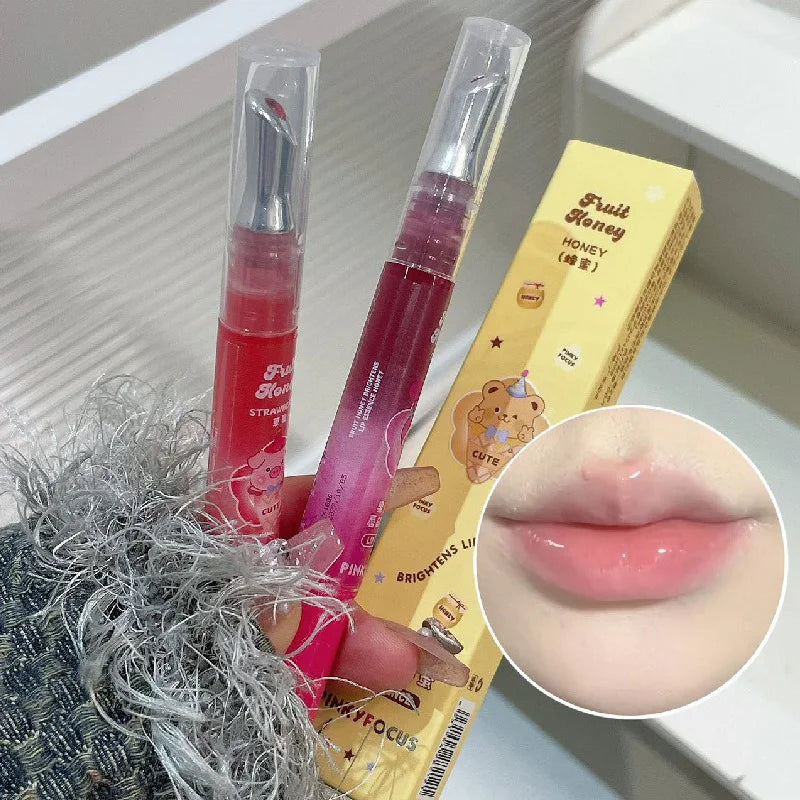 PinkyFocus Honey Lip Oil Essence – Moisturize & Smooth Lips
