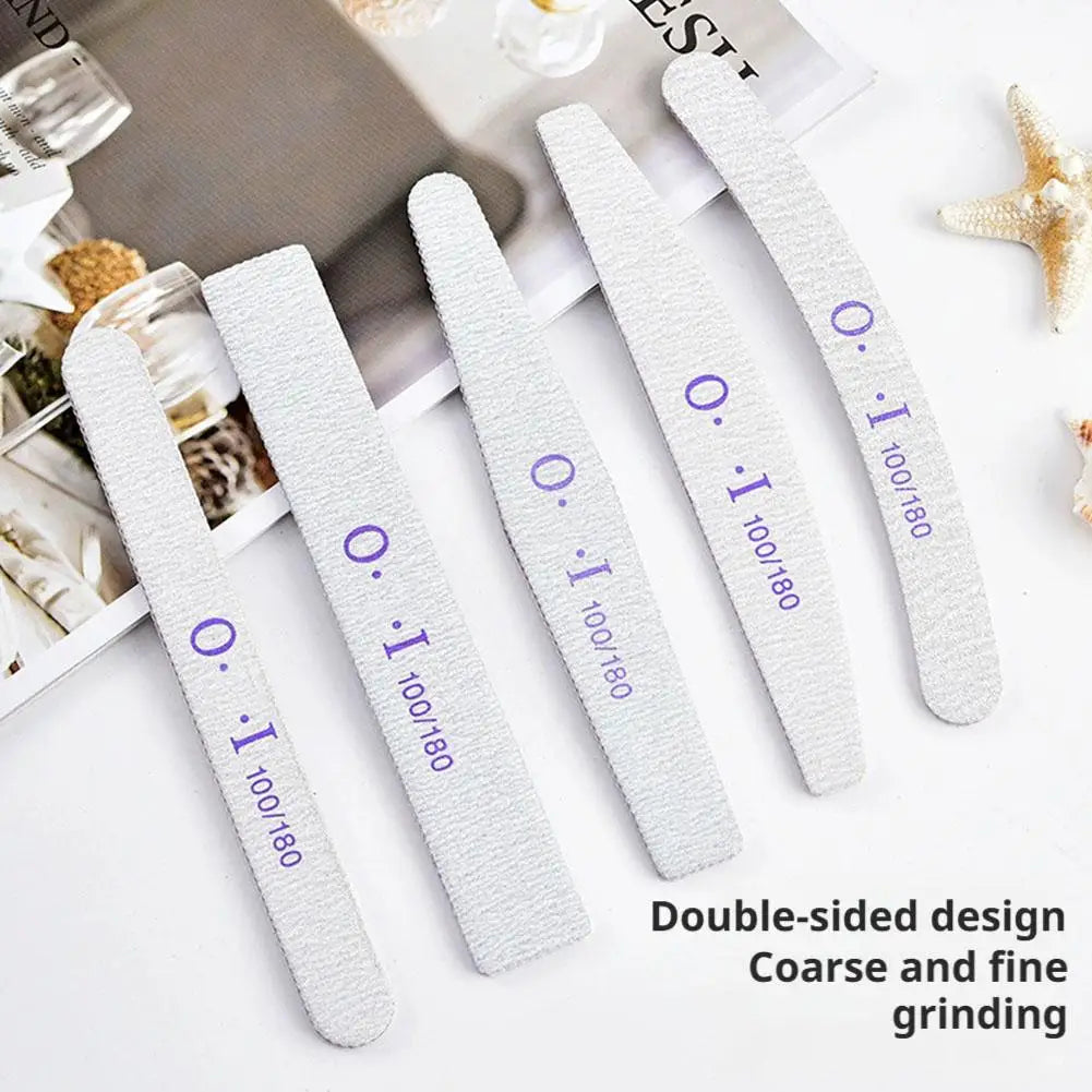 10PCS Nail Files 100/180, Professional Nail File and Buffers, Reusable Double-Sided Emery Board for Nail Manicure Kit for Women Peaceful Pleasures Health and Wellness