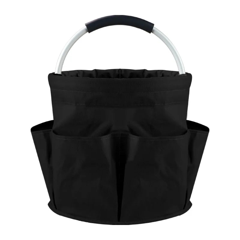 Hot 17L Large Storage Organiser Bag Folding Basket Picnic Tote Outdoor Cleaning Caddy with Handle Tool Bag Cleaning Supplies Peaceful Pleasures Health and Wellness Black