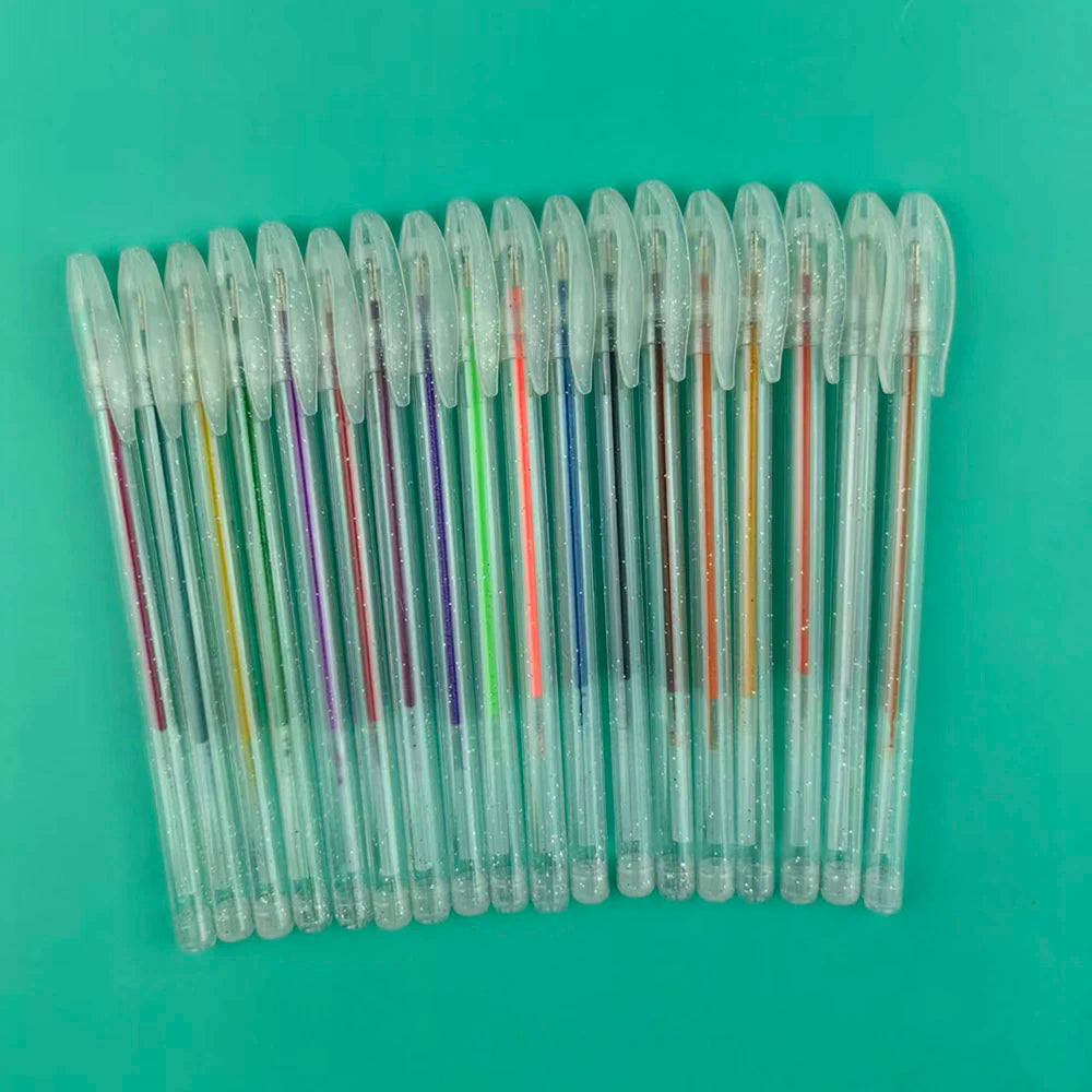 Glitter Gel Pens | Liquid Sand Highlighters for Journaling