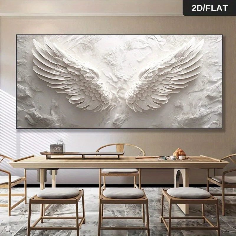 1pc Extra Large Abstract Angel Wings Wall Art Elegant Minimalist Painting Poster, for Living Room, Bedroom, No Frame Wall Decor Peaceful Pleasures Health and Wellness