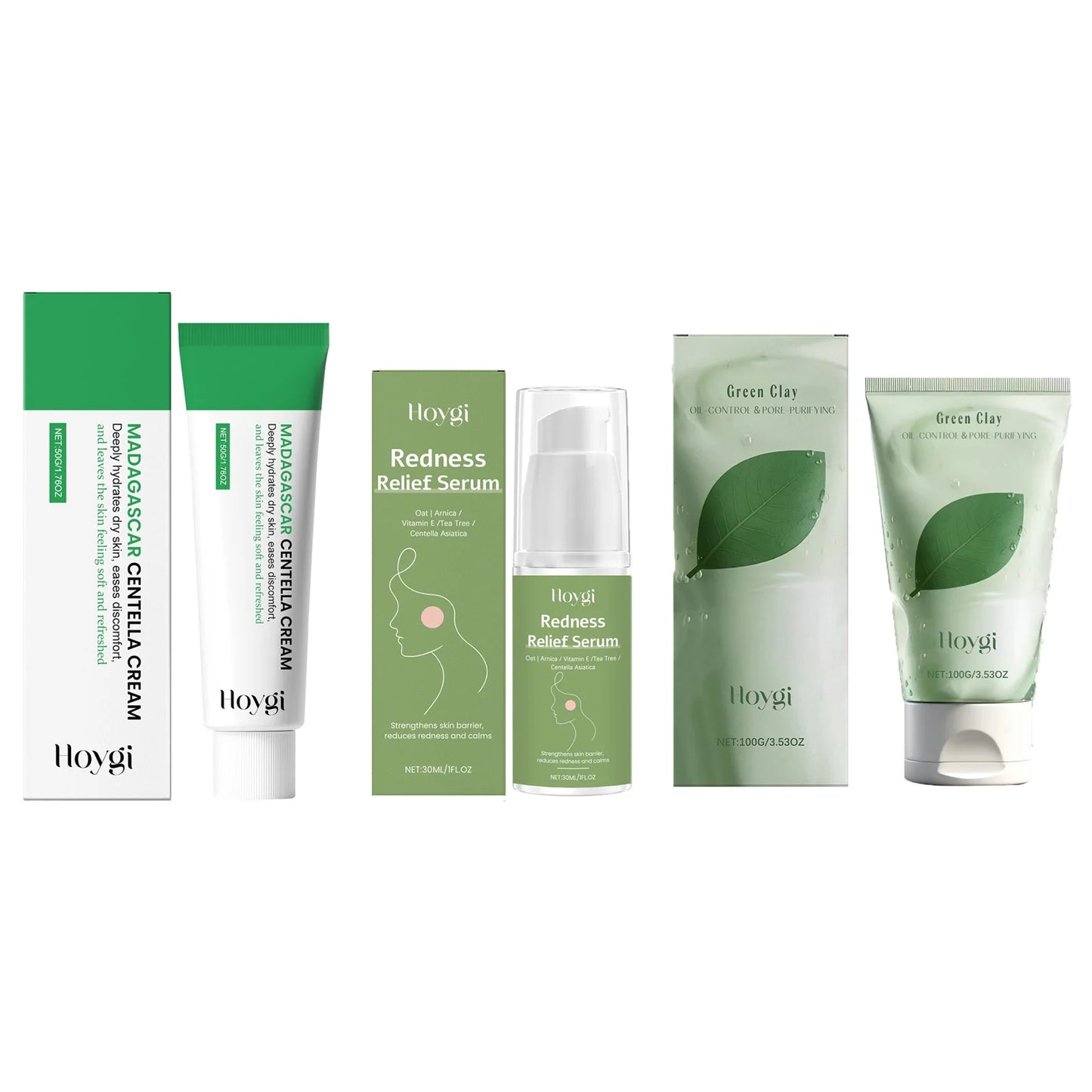 Centella Asiatica Skincare Set – Cleanser, Cream & Serum