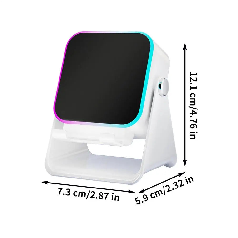 Folding Phone Stand with Bluetooth Speaker & LED Light – 10W Phone Stand Speaker Peaceful Pleasures Health and Wellness A