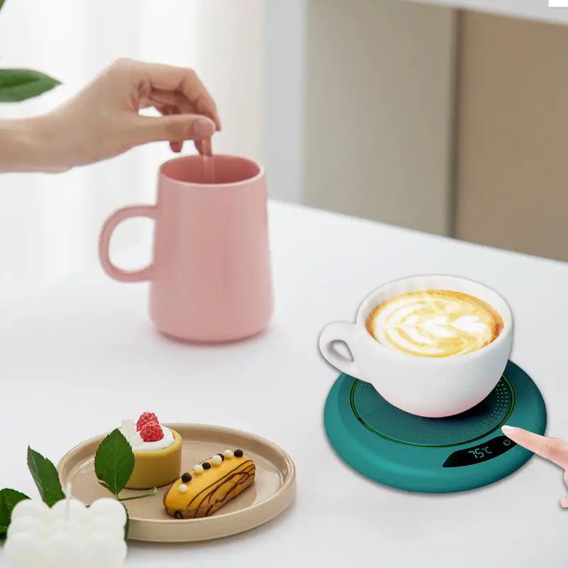 USB Smart Cup Warmer – Digital Thermostatic Coffee Mug Heater