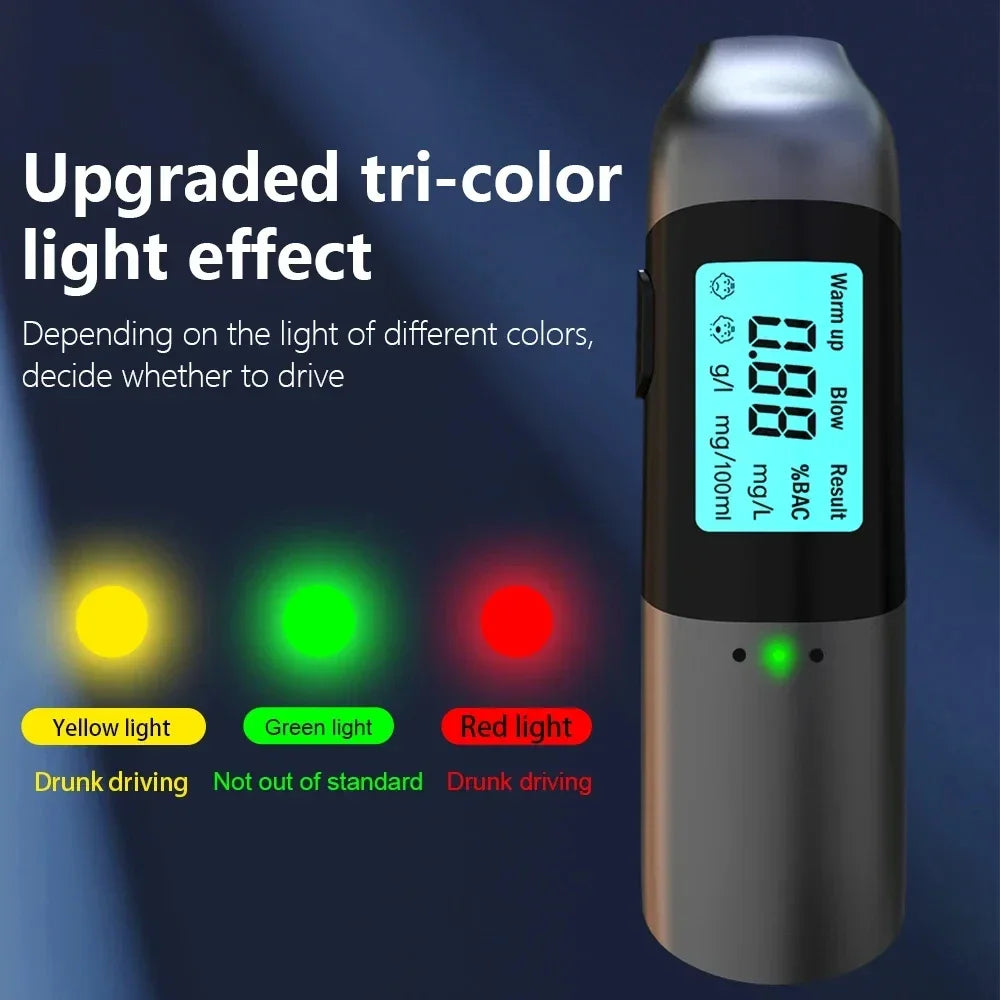 Portable Non-Contact Alcohol Tester with LED Digital Display Alcoholmeter Alcohol Tester Accuracy Breathalyzer Diagnostic Tool Peaceful Pleasures Health and Wellness