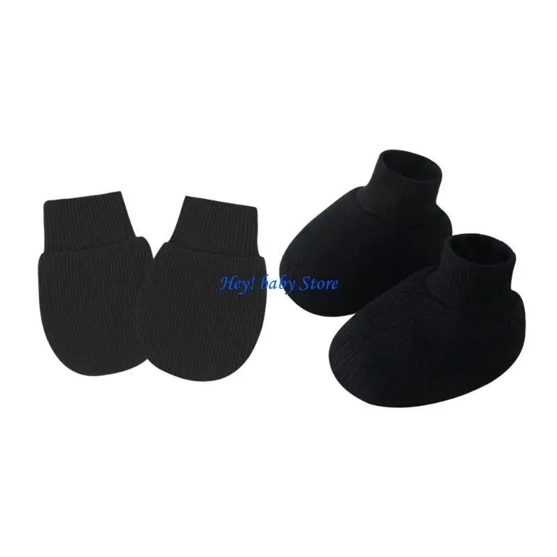 Baby Anti-Scratch Gloves & Socks Set | Newborn 0–6 Months