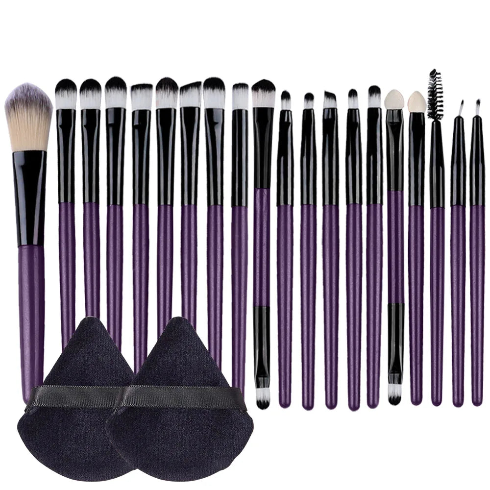 RUNTOIN 20Pcs Makeup Brush Set – Foundation & Eyeshadow Kit