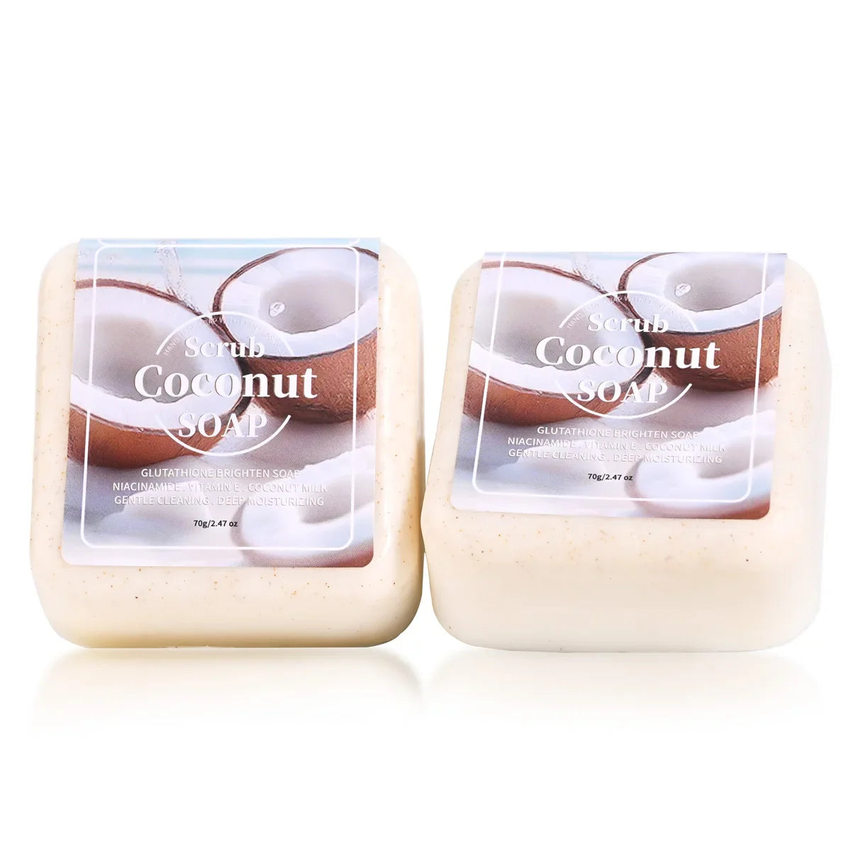 Glutathione Coconut Scrub Handmade Soap – Cleanse & Moisturize