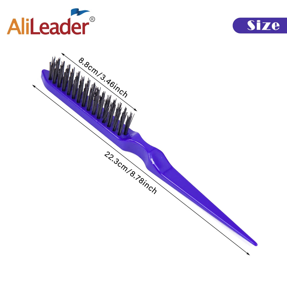 Professional Double Sided Edge Hair Brush for Slick Ponytail Slim Line Teasing Rat Tail Comb 1Pcs Styling Tool Peaceful Pleasures Health and Wellness