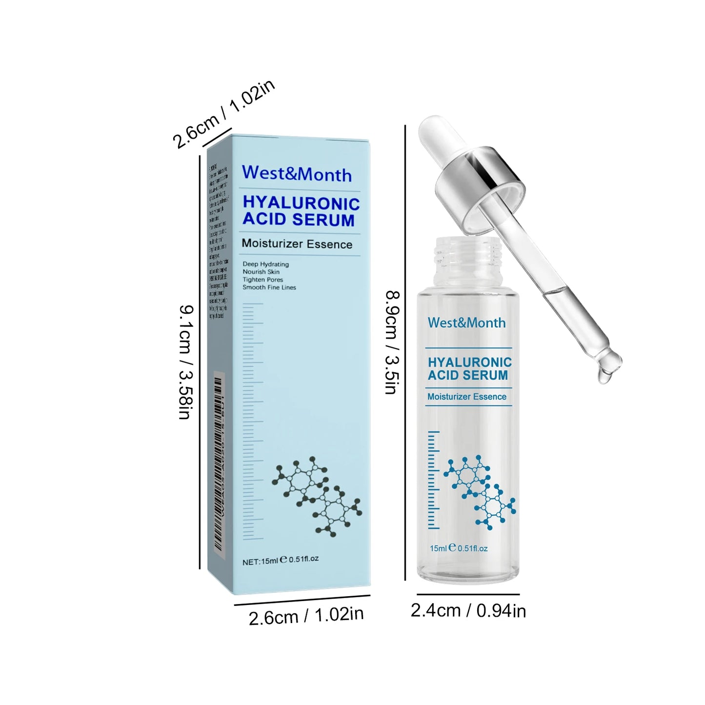 Hyaluronic Acid Serum – Anti-Aging, Pore Tightening & Moisturizing