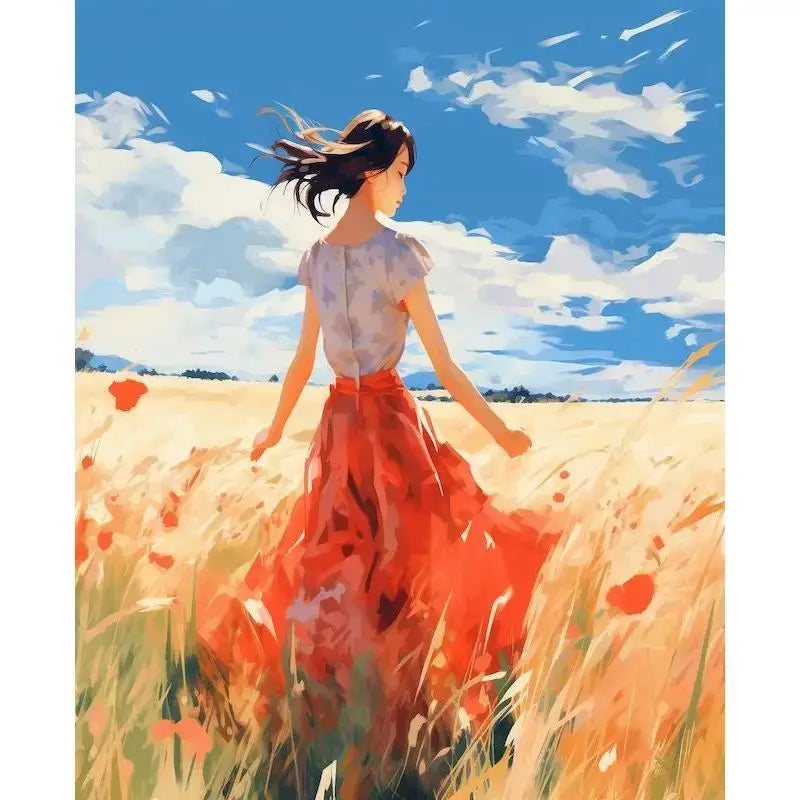 Paint by Number Girl Figure Kit – DIY Canvas Art & Home Decor
