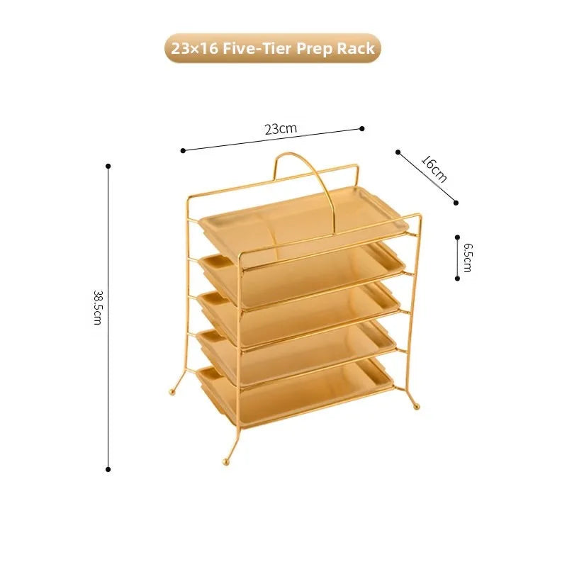 304 Stainless Steel Rectangular Barbecue Rack Portable Design