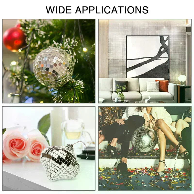 Disco Ball DIY Glass Mirror Wall Stickers – Self-Adhesive