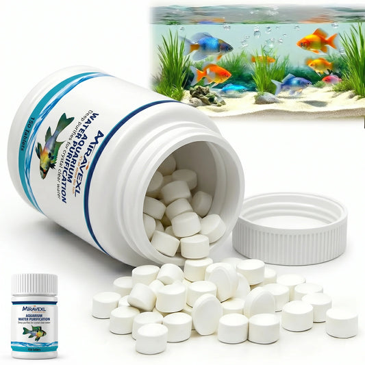 Aquarium Water Purification Tablets Fish Tank Clarifier Rapid Clear Turbidity Clean Ecosystem Care Pet Fish Health Accessories Peaceful Pleasures Health and Wellness