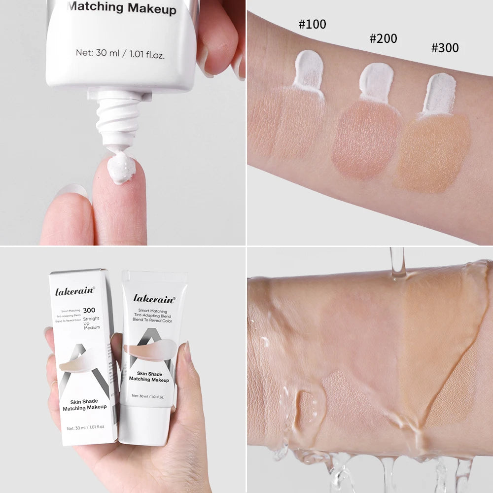 Lakerain Color Changing Liquid Foundation Coverage Skin Shade Matching Makeup SPF15 Moisturizing Even Toning Natural Makeup Peaceful Pleasures Health and Wellness