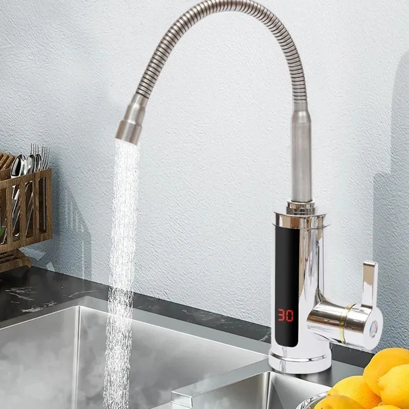 3KW Instant Hot Water Electric Faucet Tap | LCD Display 360°