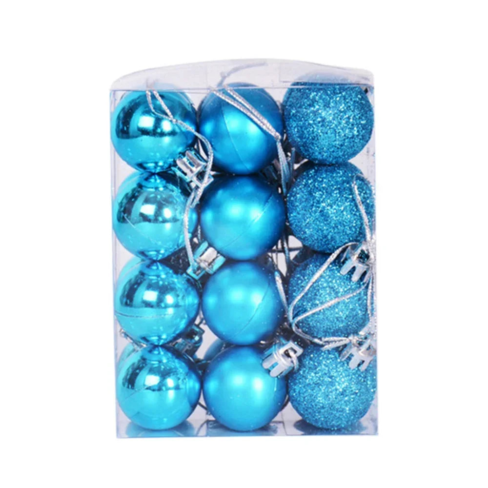 12-Pack Velvet Christmas Ball Ornaments 6cm – Red, Green & White