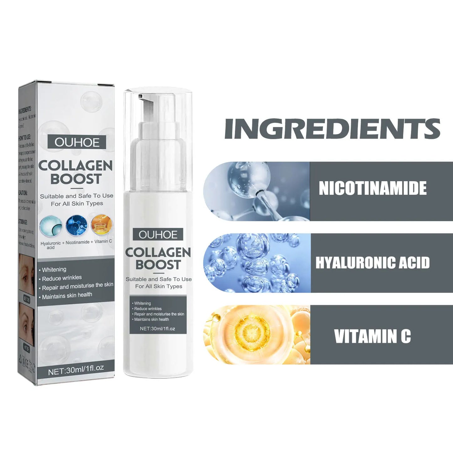Ouhoe Anti-Aging Whitening Face Serum – Dark Spot & Wrinkle