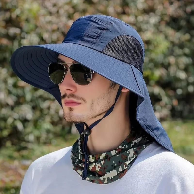 Waterproof Wide Brim Fisherman Sun Hat – UV Protection Cap