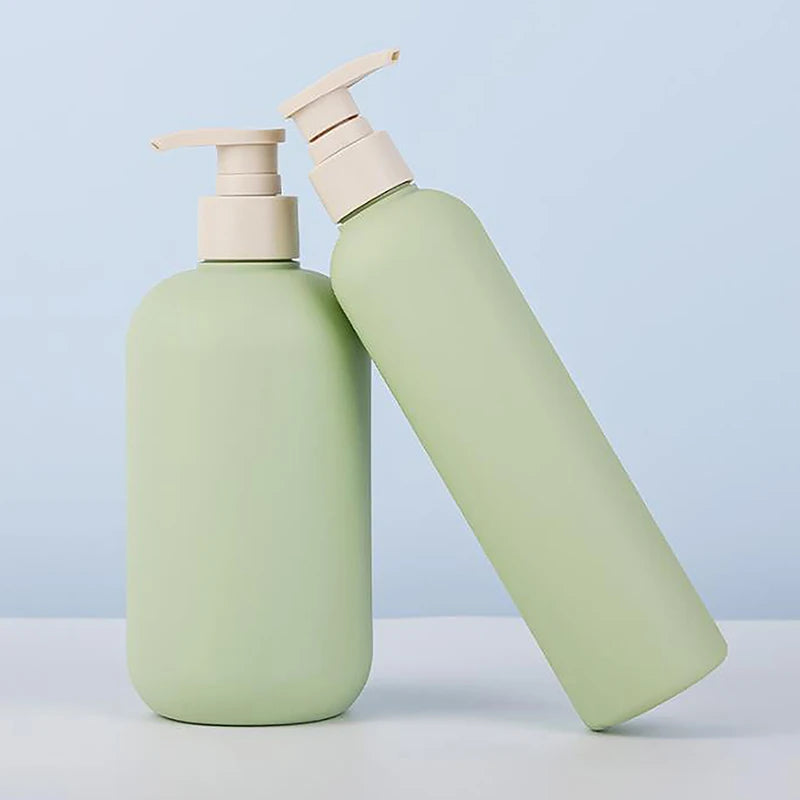 Green Refillable Foaming Soap Dispenser Portable Rustproof Plastic Shampoo Shower Round Gel Bottle Kitchen Bathroom Accessories Peaceful Pleasures Health and Wellness