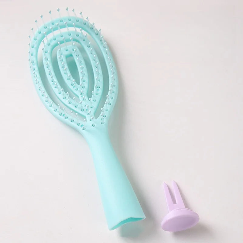 Detangling Hair Brush – Soft Bristles, Wet & Dry, Travel Size
