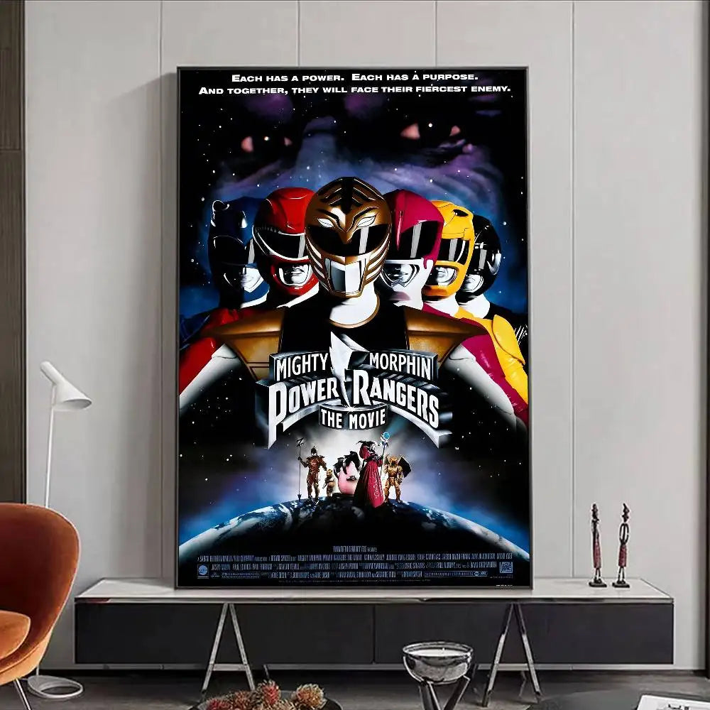 TV M-Mighty Morphin Power Rangers Poster HD art poster for home living room bar office decoration sticky, waterproof Peaceful Pleasures Health and Wellness