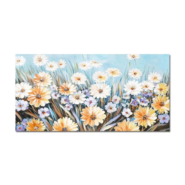 Modern Abstract Gold Flower Oil Painting on Canvas Posters and Prints Wall Art Canvas Painting Wall Picture for Home Decorati Peaceful Pleasures Health and Wellness
