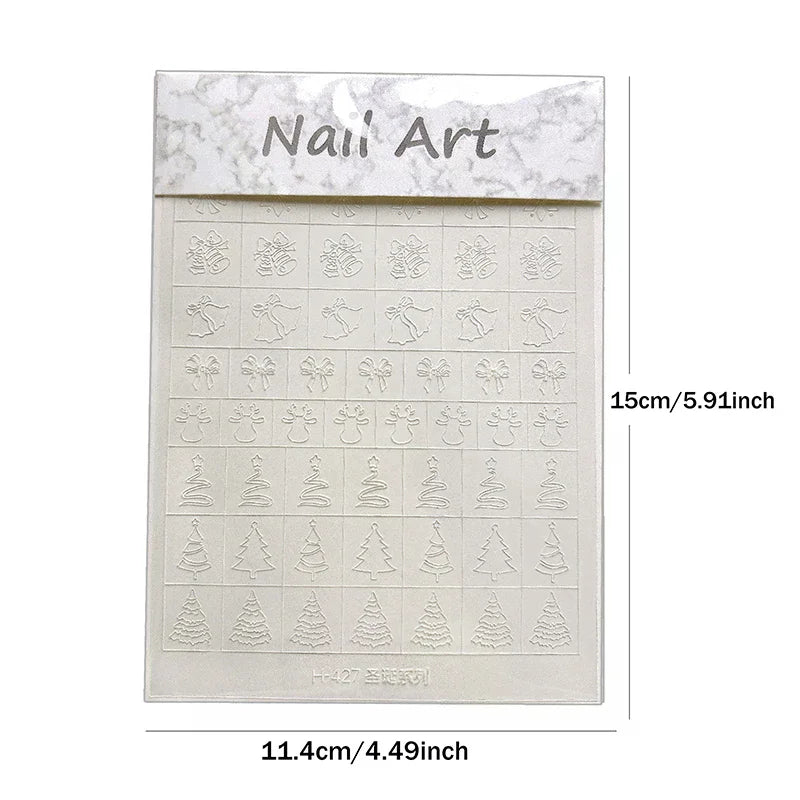 Airbrush Stencil For Nails Winter Snowflake Snow Tree Christmas Decors Hollow Nail Stickers Airbrush French Manicure Tips Peaceful Pleasures Health and Wellness