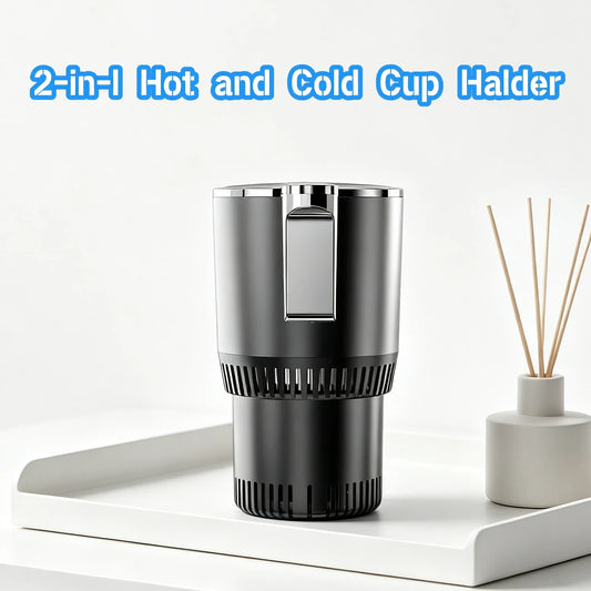 2 In 1 Car Digital Display Cold Hot Cup Portable Fast Cooling Smart Ice Drink Mug Auto Travel Beverage Temperature Control Cup Peaceful Pleasures Health and Wellness