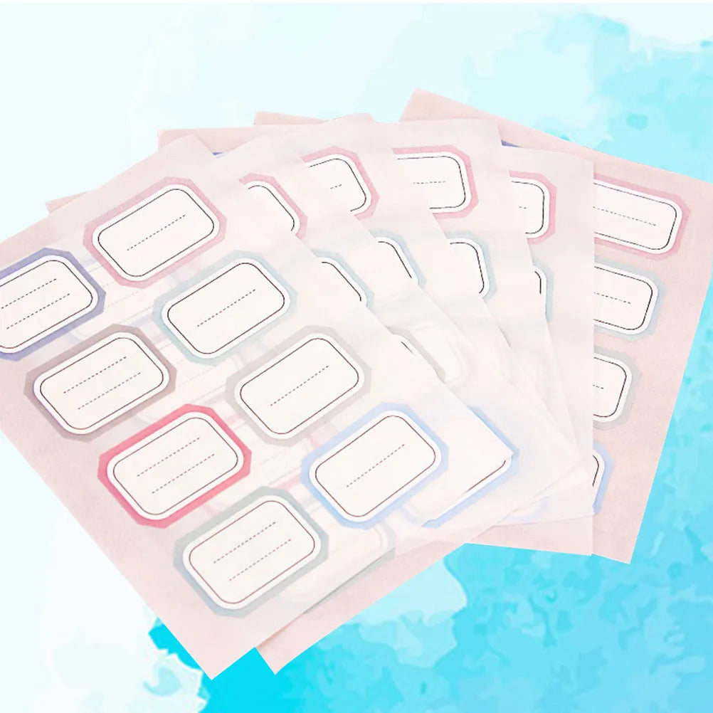 1Pack 6 Sheets Odorless Name Labels Stickers Self Adhesive for Teachers Students Homes Offices Shops Activities Peaceful Pleasures Health and Wellness