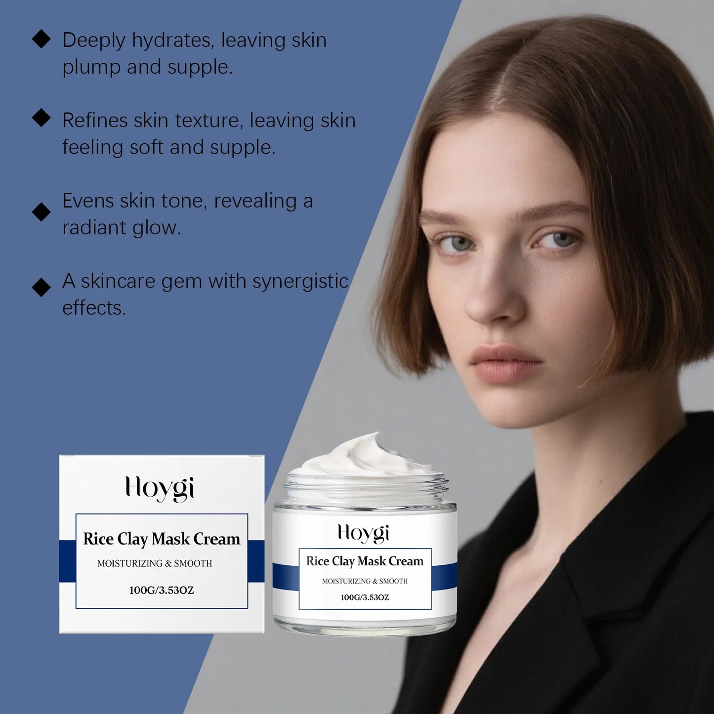 Rice Clay Face Mask – Brightening, Pore Cleansing & Hydrating