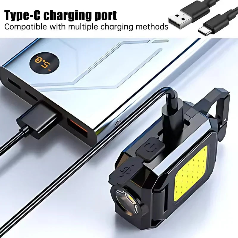 ESMARTER Mini COB Keychain Flashlight | USB-C, 1000LM, IPX4