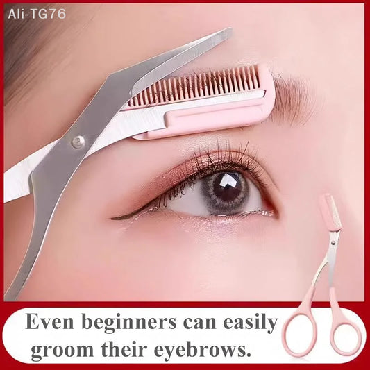 Stainless Steel Eyebrow Scissors with Comb | Brow Trimmer Eyebrow Trimmer Scissors Peaceful Pleasures Health and Wellness