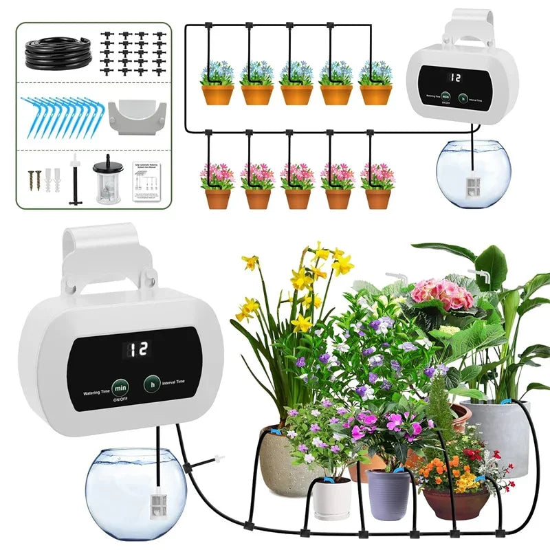 Solar Drip Irrigation Kit – Automatic Garden Watering System