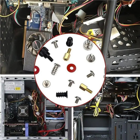 New 228Pcs/Box Hard Disk DIY Motherboard PC Computer Assemble Case Fan Hand Screw Bolt Standoff Washer Assortment Kit Peaceful Pleasures Health and Wellness Default Title