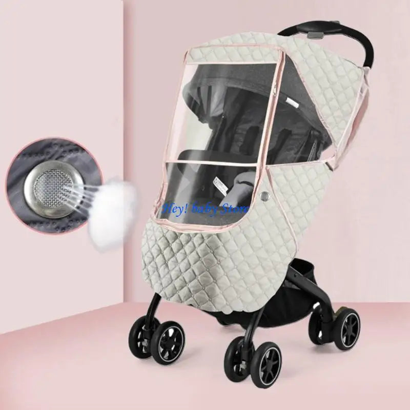 Universal Baby Pushchair Rain Cover Weather Shield with Window
