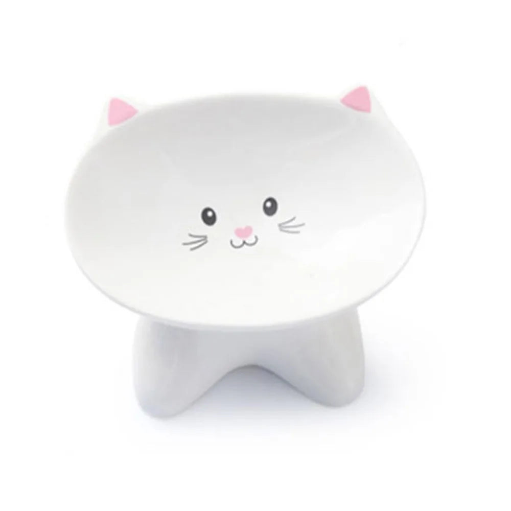 Ceramic Cat & Dog Bowl – Slanted High-Foot Pet Feeding Dish Ceramic Pet Bowl Peaceful Pleasures Health and Wellness Style 2