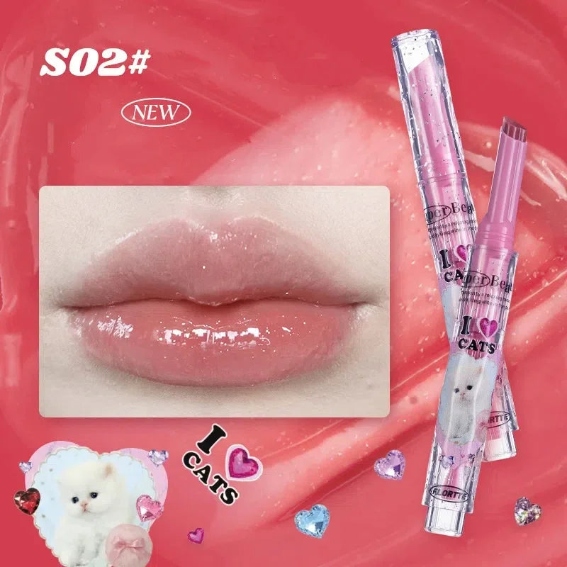 FLORTTE Mirror Glass Lip Gloss | Heart Shape Moisturizing Tint