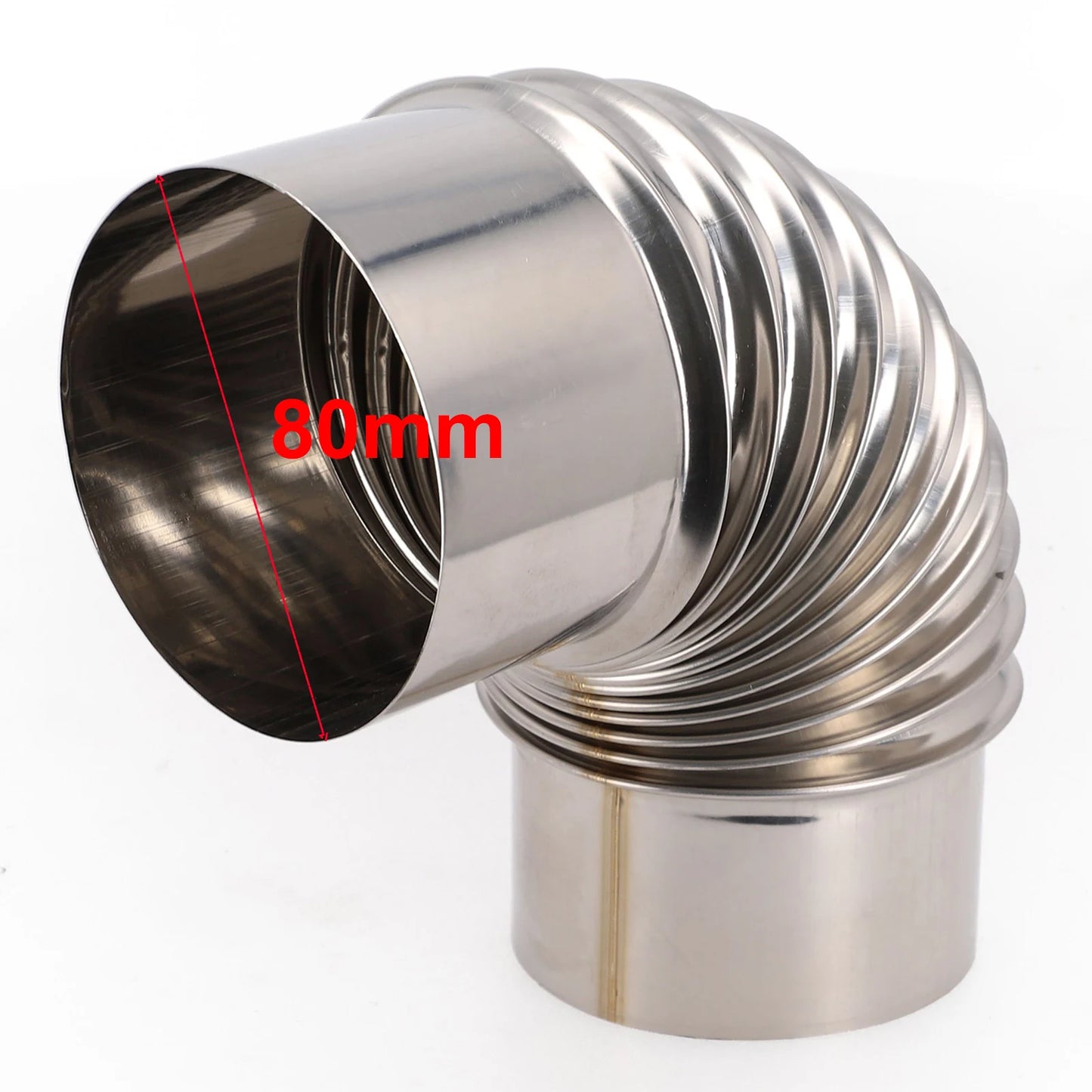 1x Stove Flue Steel Pipe Chimney Liner Bend Multi Gas Water Heater