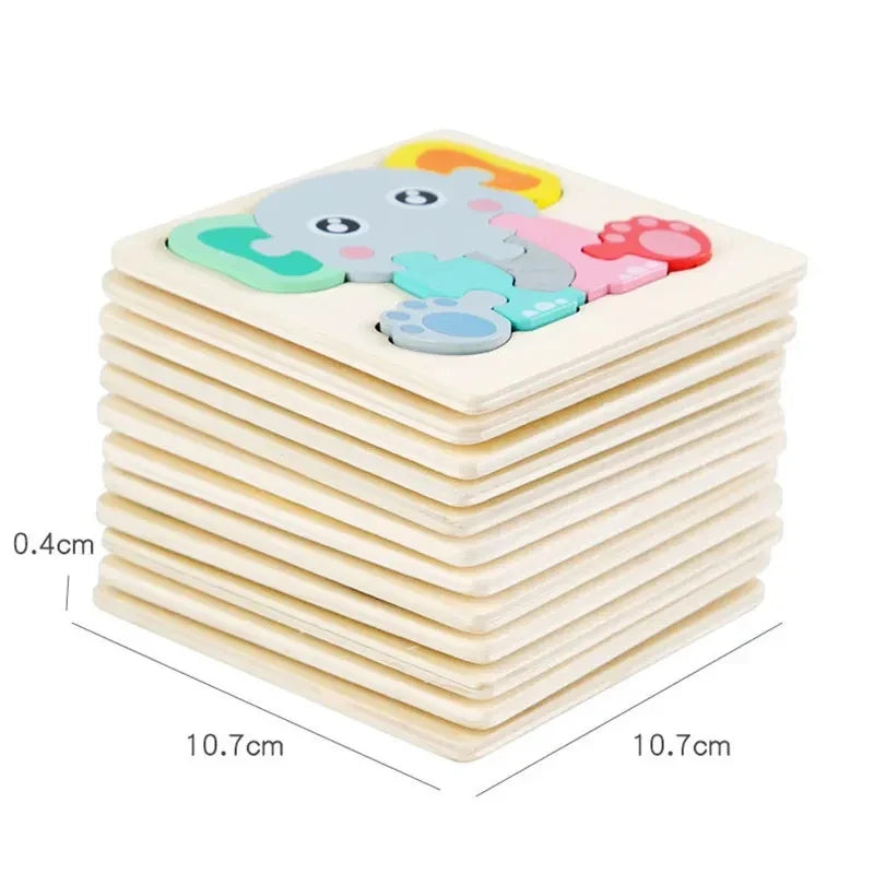 Montessori Wooden Animal Jigsaw Puzzle – Kids Learning Toy