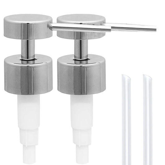 2/4pcs Stainless Steel Soap Pump, Soap Dispenser Pump Replacement Spare Fits 25mm Bottle Mouth, for Kitchen Bathroom Worktop Peaceful Pleasures Health and Wellness