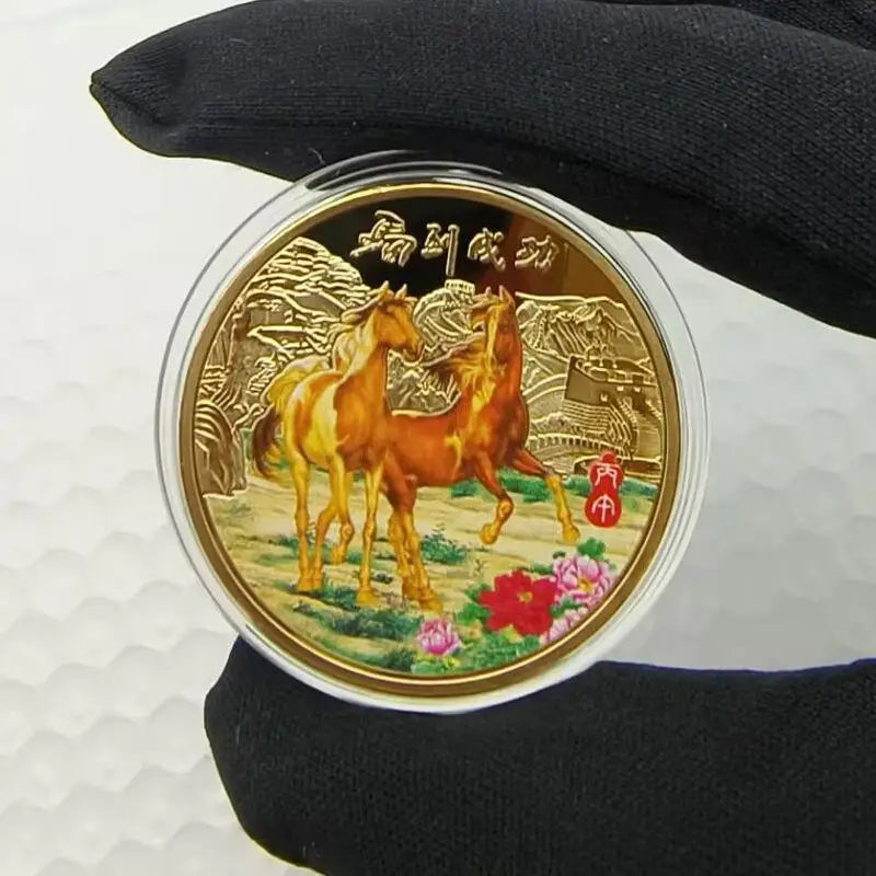 2026 Chinese New Year Horse Lucky Coin | 40mm Metal Collectible