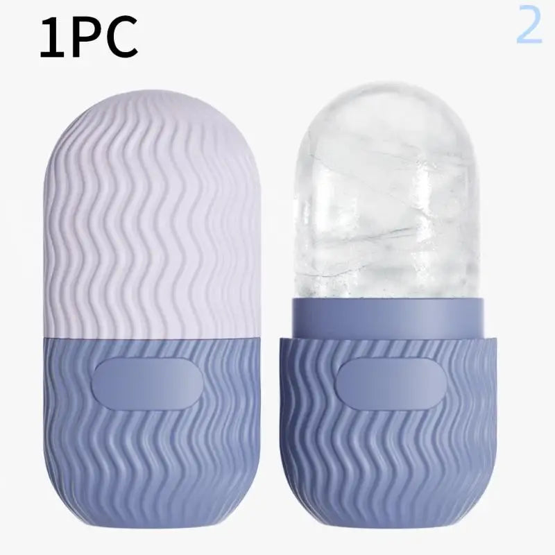 Silicone Cube Tray Shape Face Facial Ice Roller Massage Face Massage Roller Facial Reusable Ice Face Roller Skincare Tool Peaceful Pleasures Health and Wellness Purple