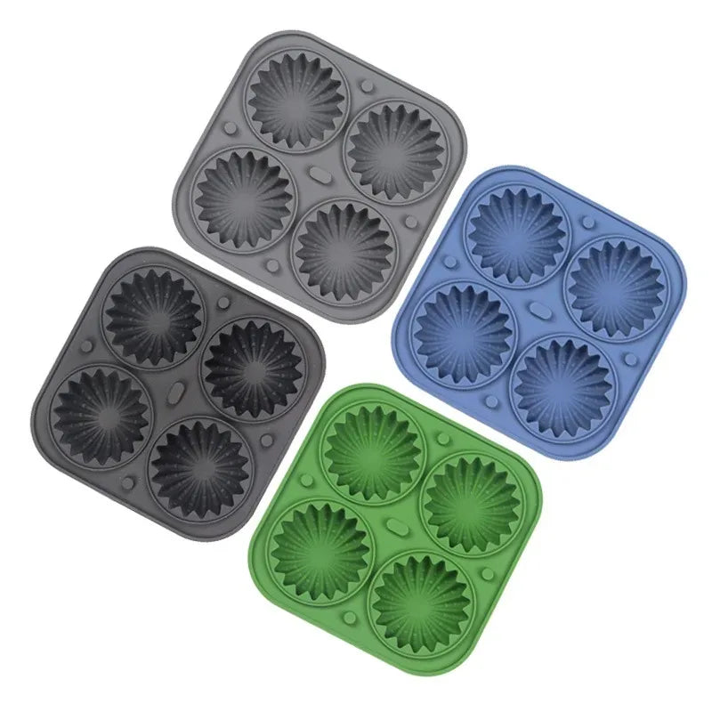 Cactus Ice Ball Mold – 4-Grid Silicone Sphere Ice Cube Tray