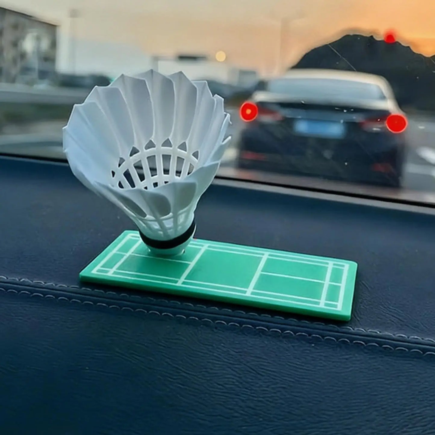 Badminton Shuttlecock Car Dashboard Ornament | 360° Rotating Car Dashboard Ornament Peaceful Pleasures Health and Wellness