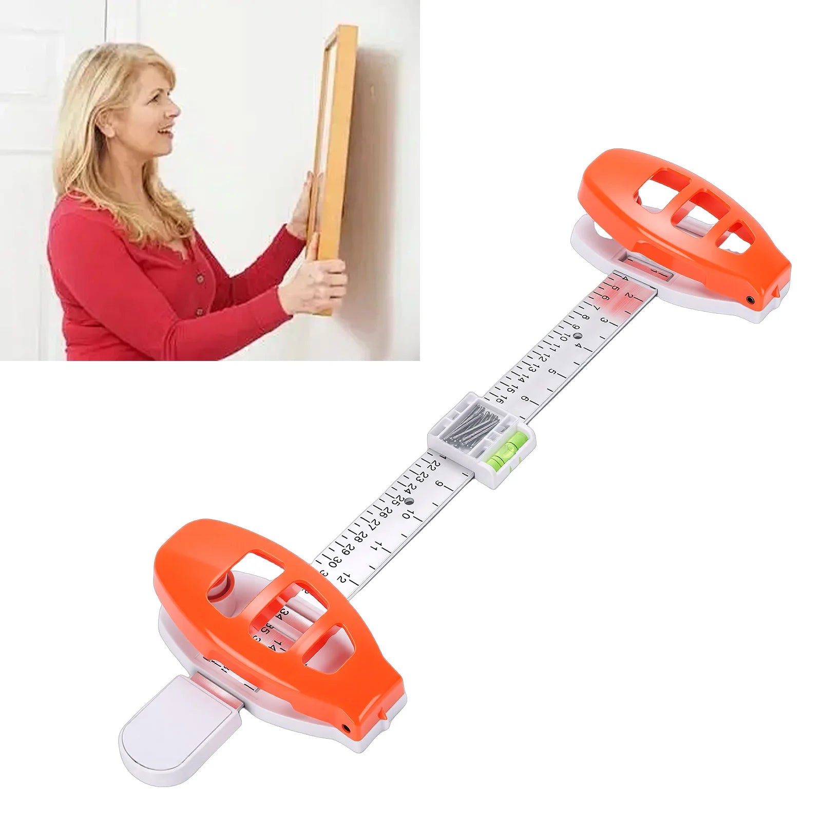 Photo Frame Hanging Tool Picture Hanging Tool Precision Easy Marking Position Photo Frame Level Ruler for Wall Decor Peaceful Pleasures Health and Wellness