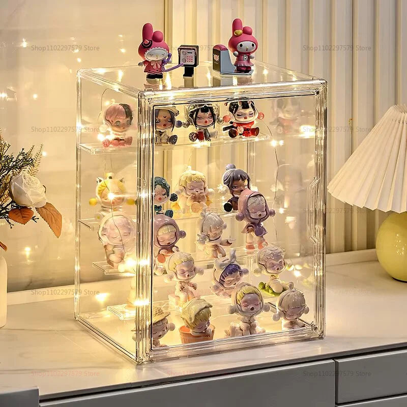 1pc Three Layer Acrylic Display Rack Transparent Ladder for Anime Car Model Blind Box Jewelry Storage and Organization Peaceful Pleasures Health and Wellness