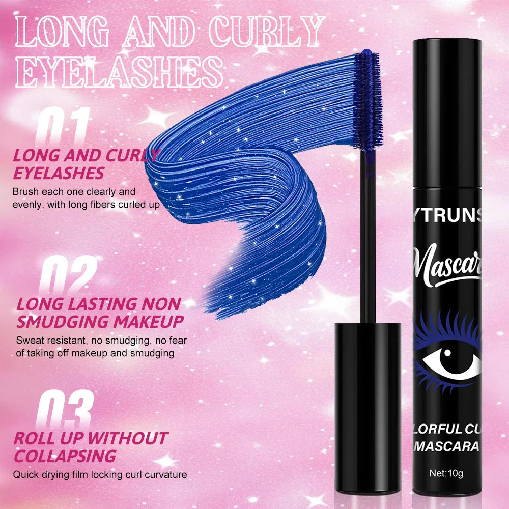 8 Color Glitter Mascara – Waterproof, Lengthening & Volumizing