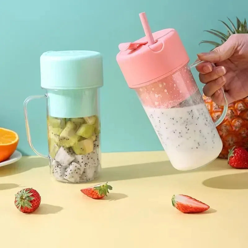 Portable USB Rechargeable Electric Juicer Cup 300ml With Straw Fruit Blender For Smoothie Shakes Home Outdoor Office Peaceful Pleasures Health and Wellness