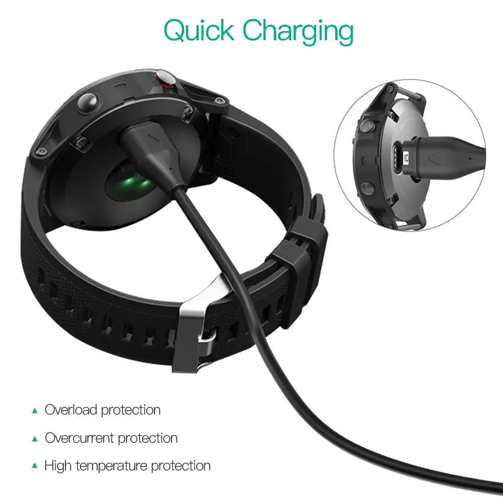 USB-C Charger Cable for Garmin Fenix 8 7 6 5 Series Peaceful Pleasures Health and Wellness